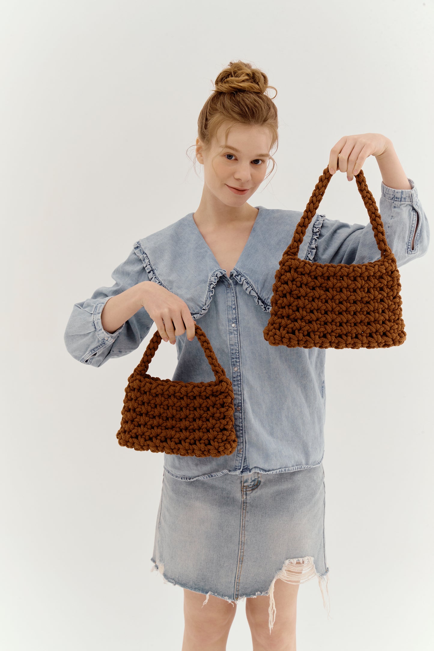 Knots bag mini - Brown