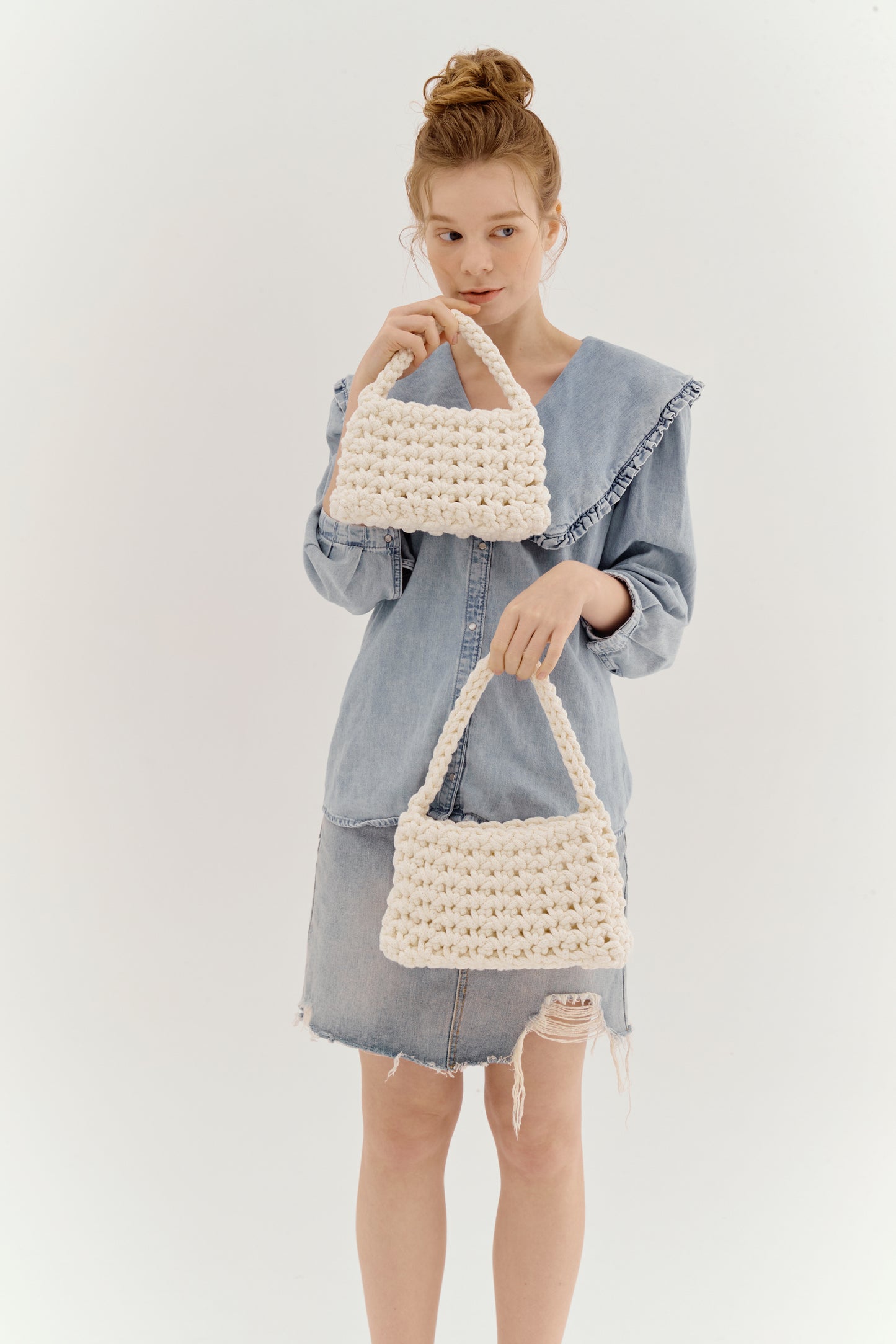 Knots bag mini - White