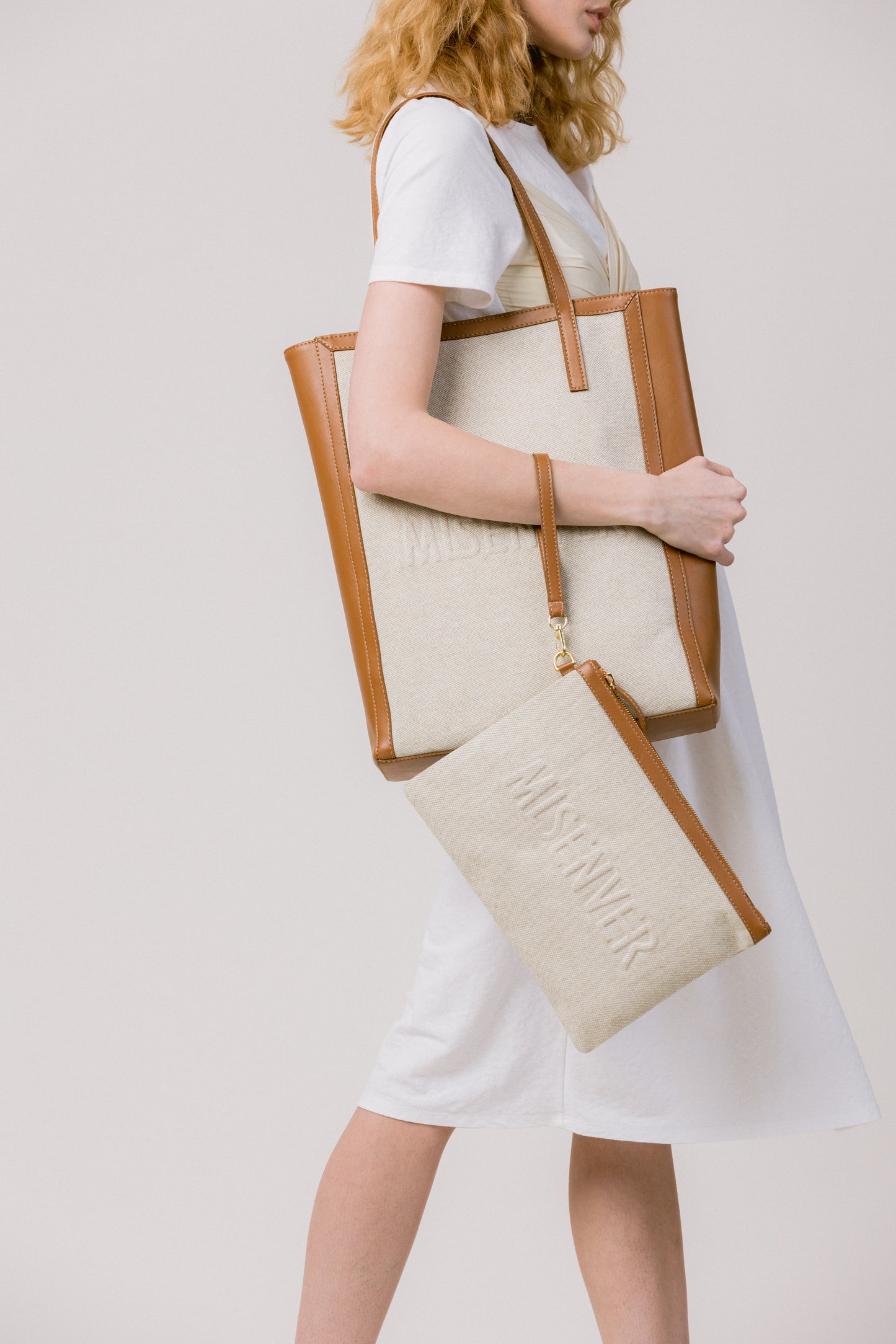 Canvas Embossed Clutch