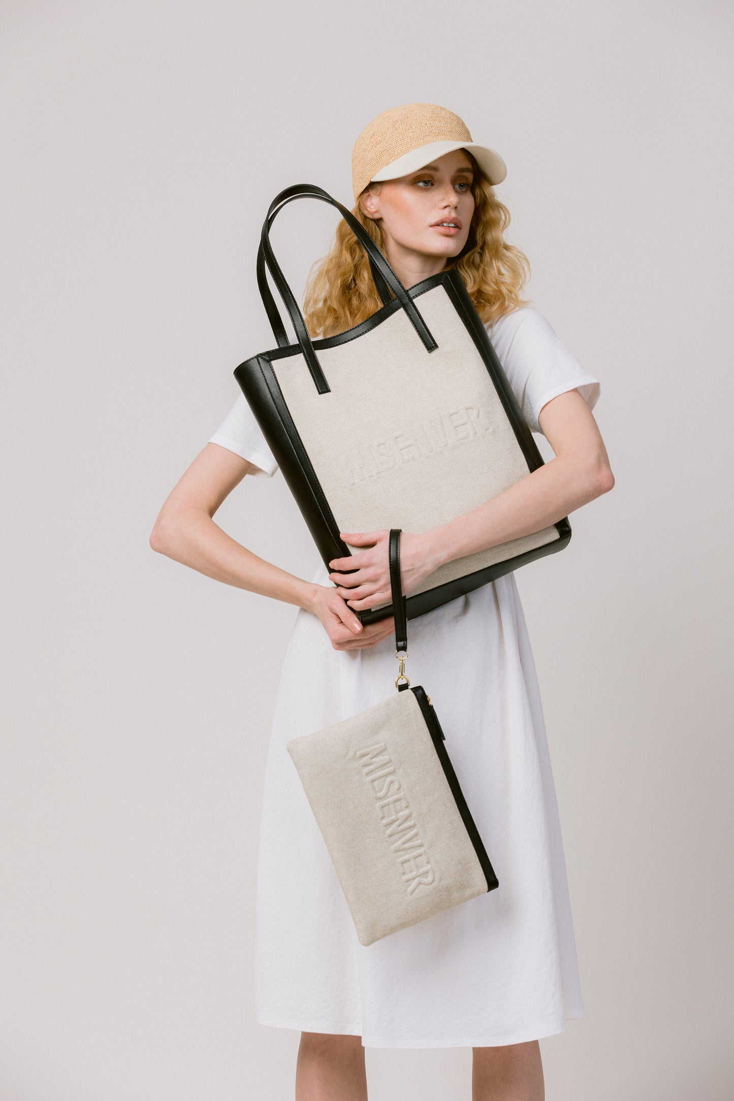 Canvas Embossed Clutch