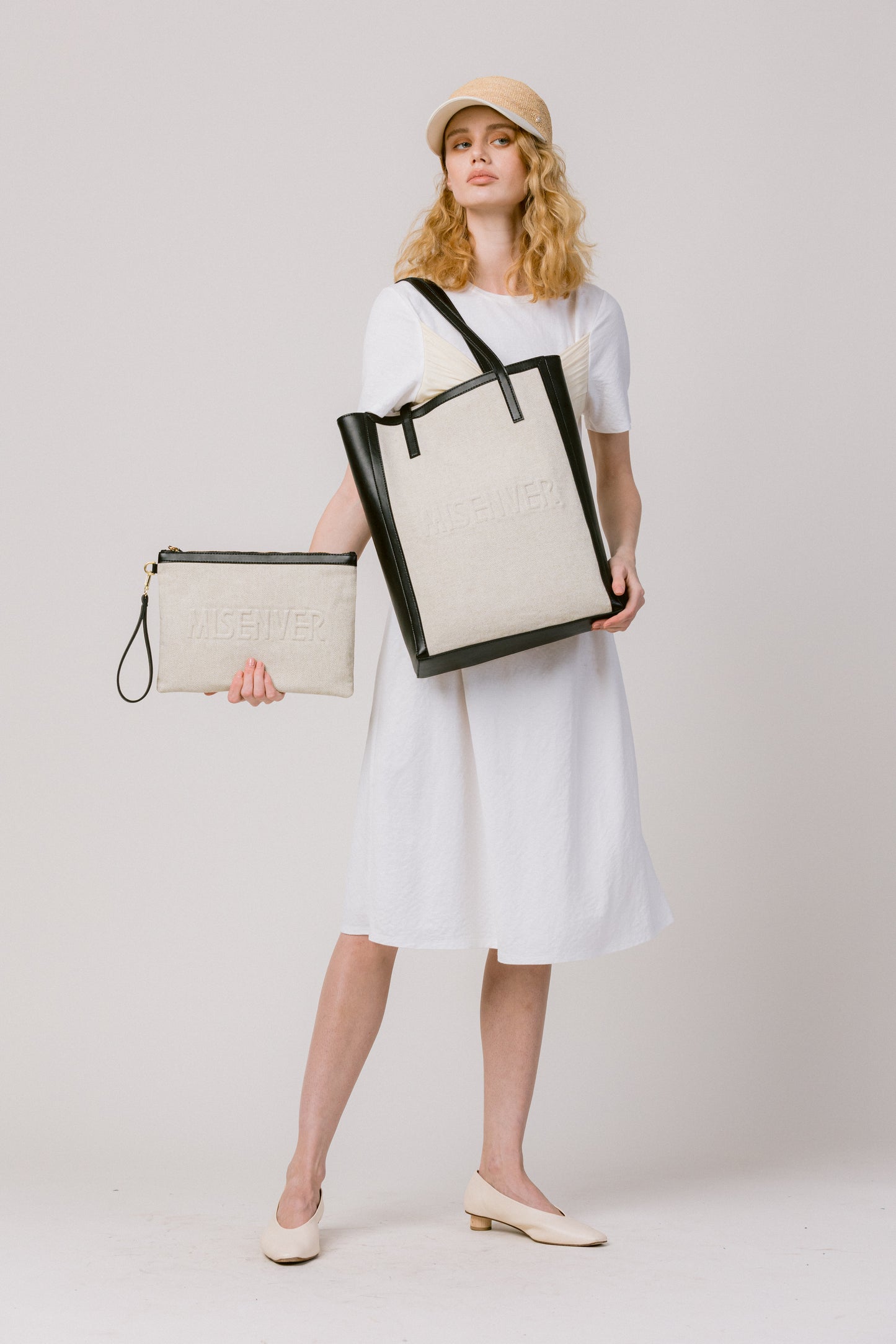 Canvas Embossed Clutch