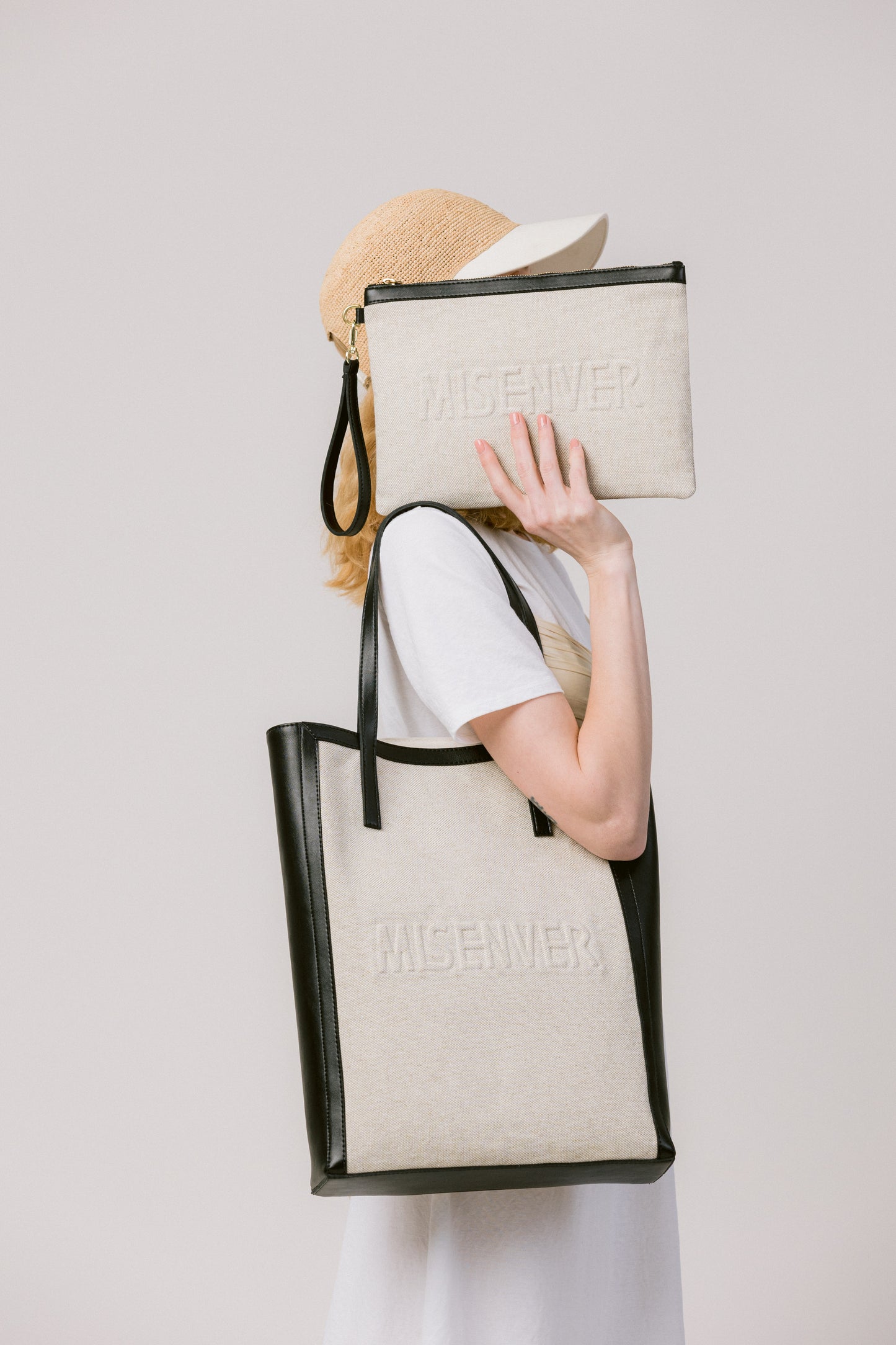 Canvas Embossed Clutch